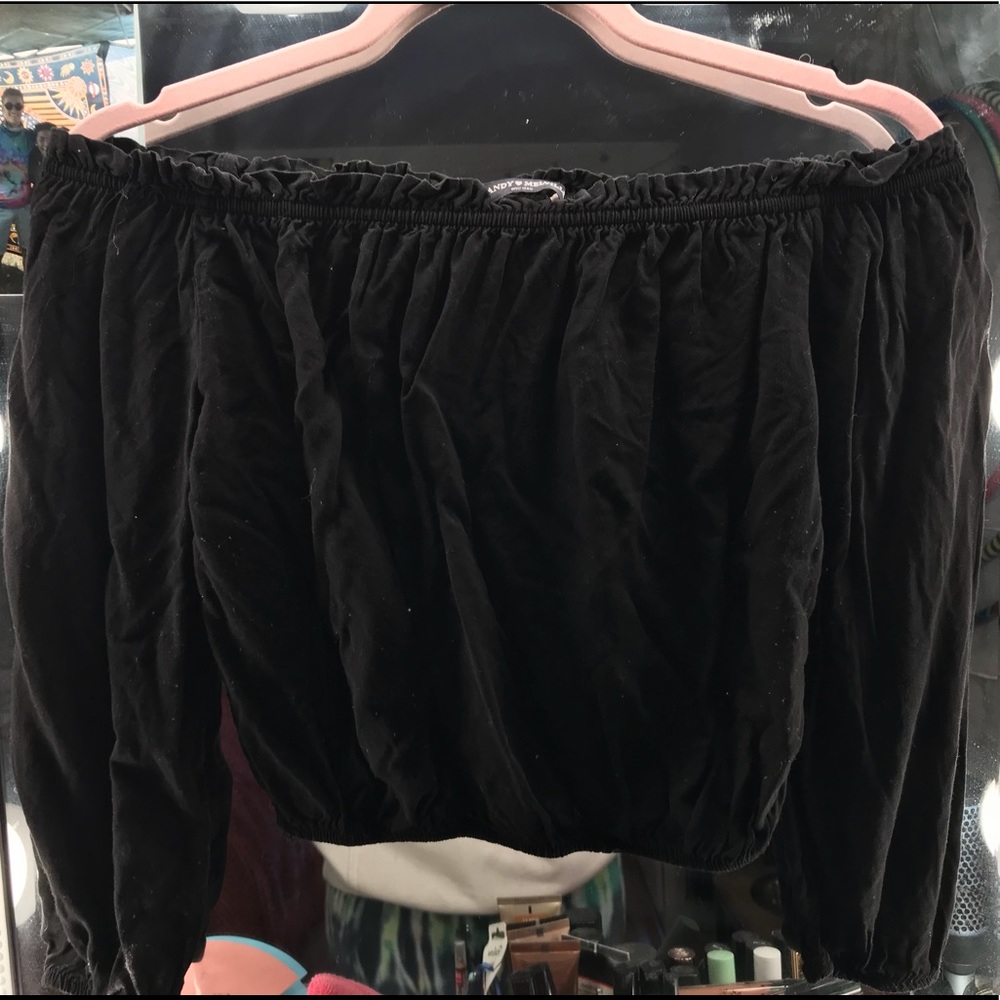Brandy Melville off the shoulder crop top